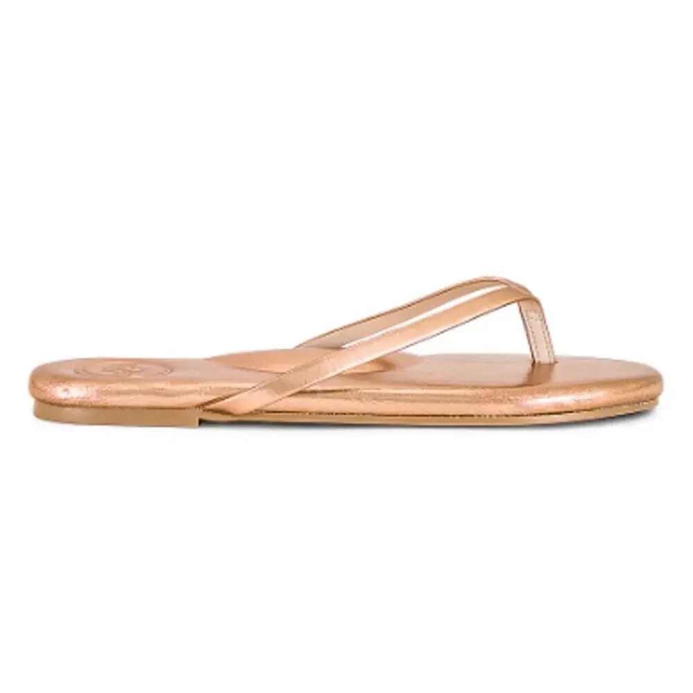 Solei Sea Women's Metallic Gold Copa Flip Flop Sandals Size 9
